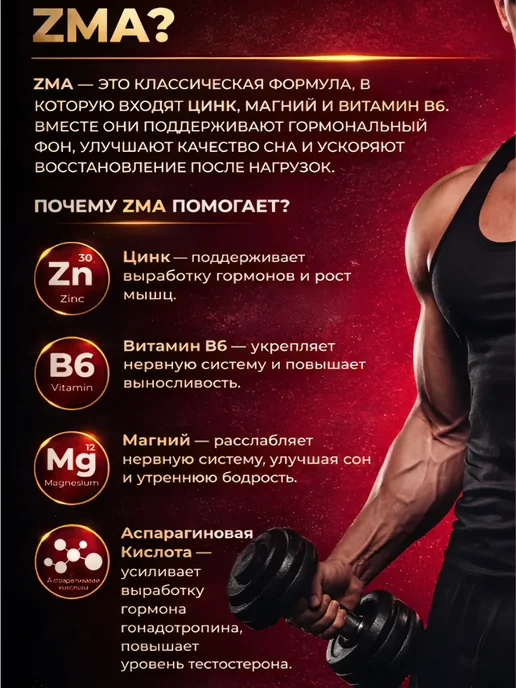 Olimp Sport Nutrition Biotest бустер тестостерона, биотест тестобустер, ZMA Магний цинк В6, фото 2