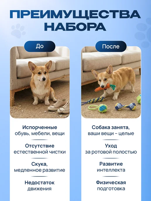 Игрушки для собак набор 5 шт, 5 шт, фото 4