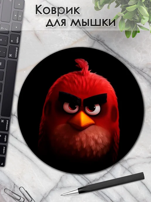DiamondMousePad Коврик для мышки круглый энгри бердс angry birds, вариант