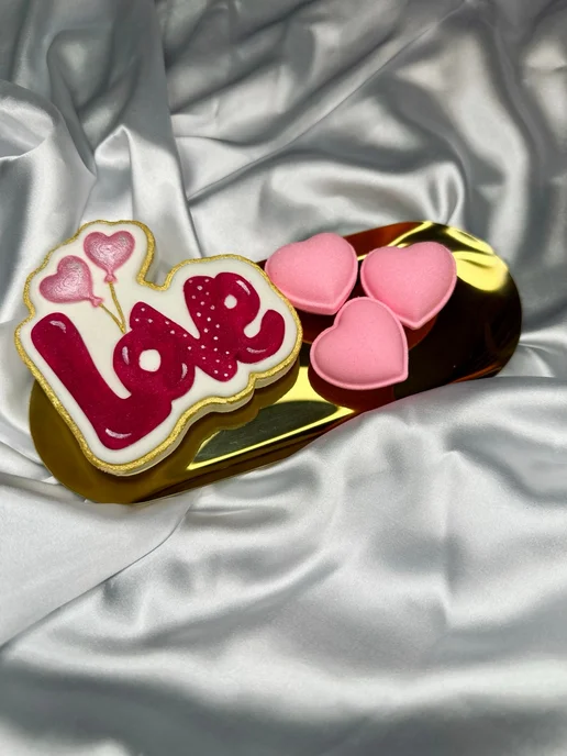 GBomb_SP Набор сияющим пенных бомбочек LOVE, белый, фото 2
