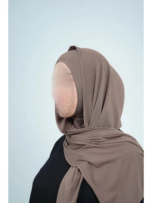 ABISHKA BONI Готовый хиджаб комплект бони и капюшон набор, коричневый, фото 3