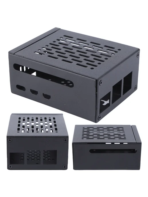 Броне-металлический корпус для Raspberry Pi 5 и M.2 SSD, вариант