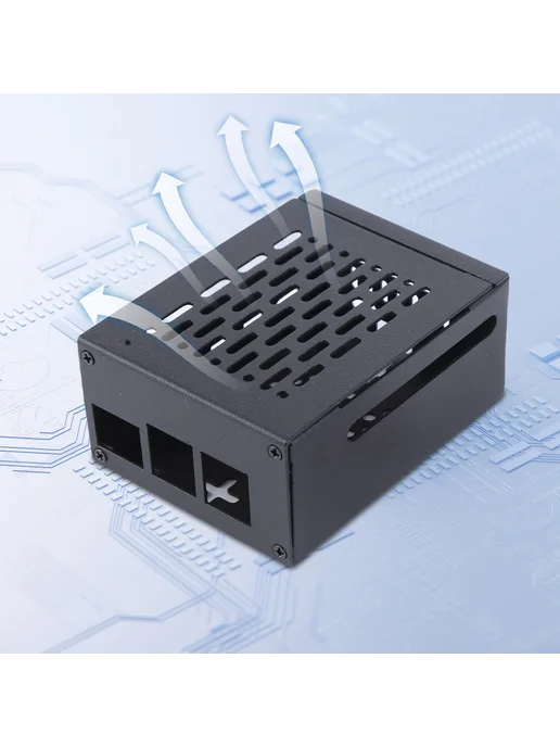 Броне-металлический корпус для Raspberry Pi 5 и M.2 SSD, вариант, фото 5