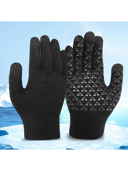 USB gloves с тачскрином шерстяные для зимы (серые), серый, фото 5