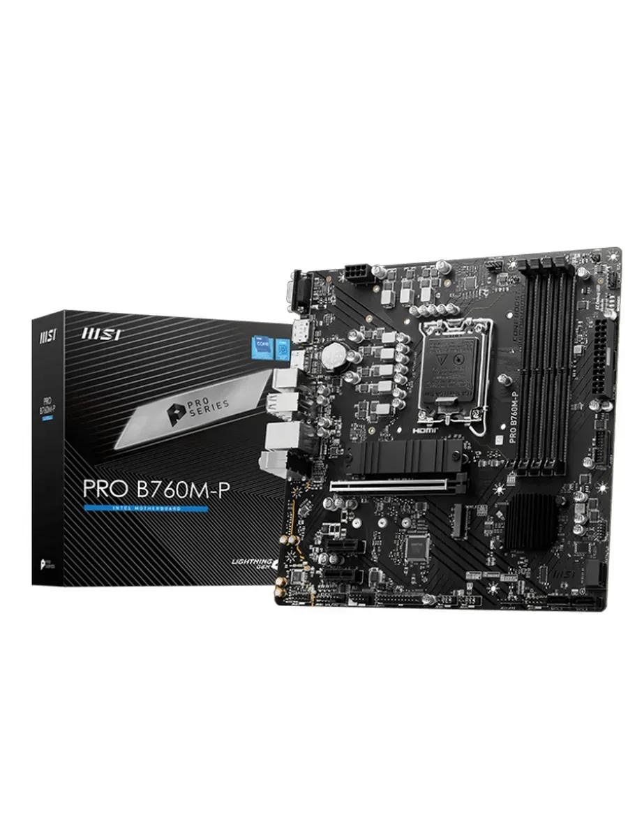 Материнская плата lga 1700 ddr5 PRO B760M-P micro atx intel MSI 779826837 купить за 10 701 ₽ в интернет‑магазине Wildberries