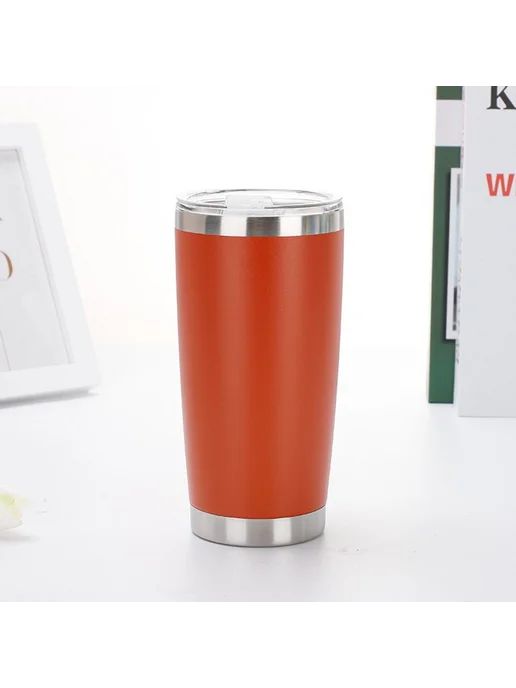 Автомобильная чашка Оранжевый красный 20oz, красный