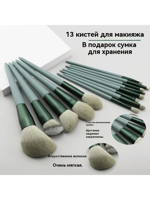 Кисти для макияжа Старший серый, фиолетовый, фото 5