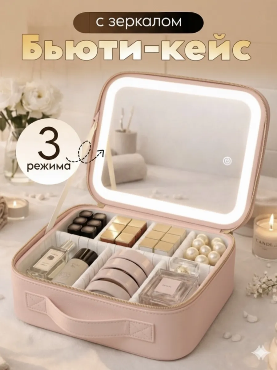 Косметичка дорожная большая кейс для косметики
