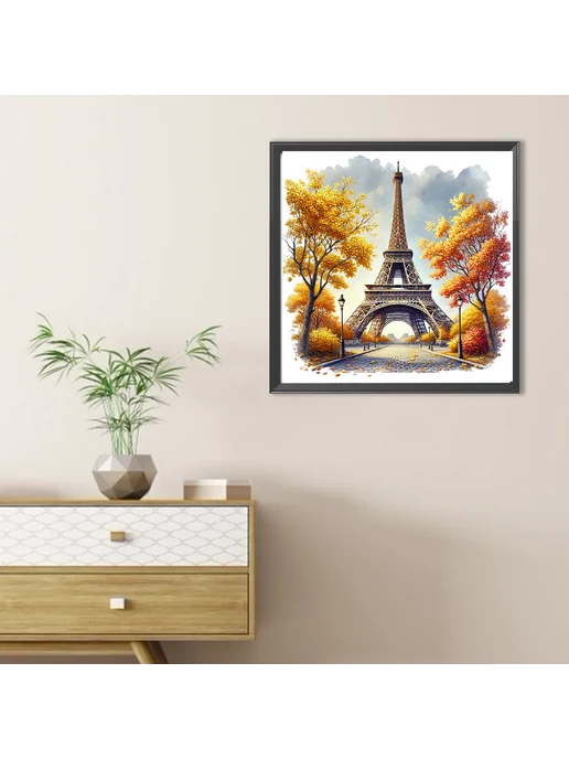 5D DIY полное круговое алмазное живопись Эйфелева башня 30x3, 30x3, фото 7