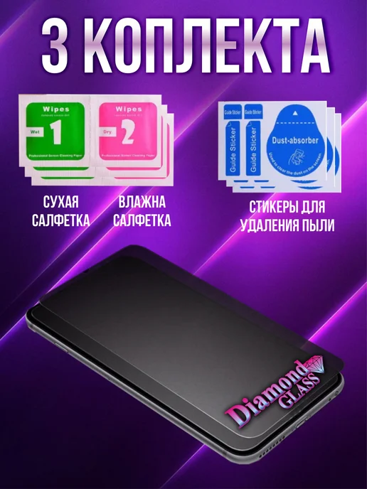 DiamondGlass Защитное стекло матовое на xiaomi 15t 15t pro (3шт.), 3 шт, фото 5