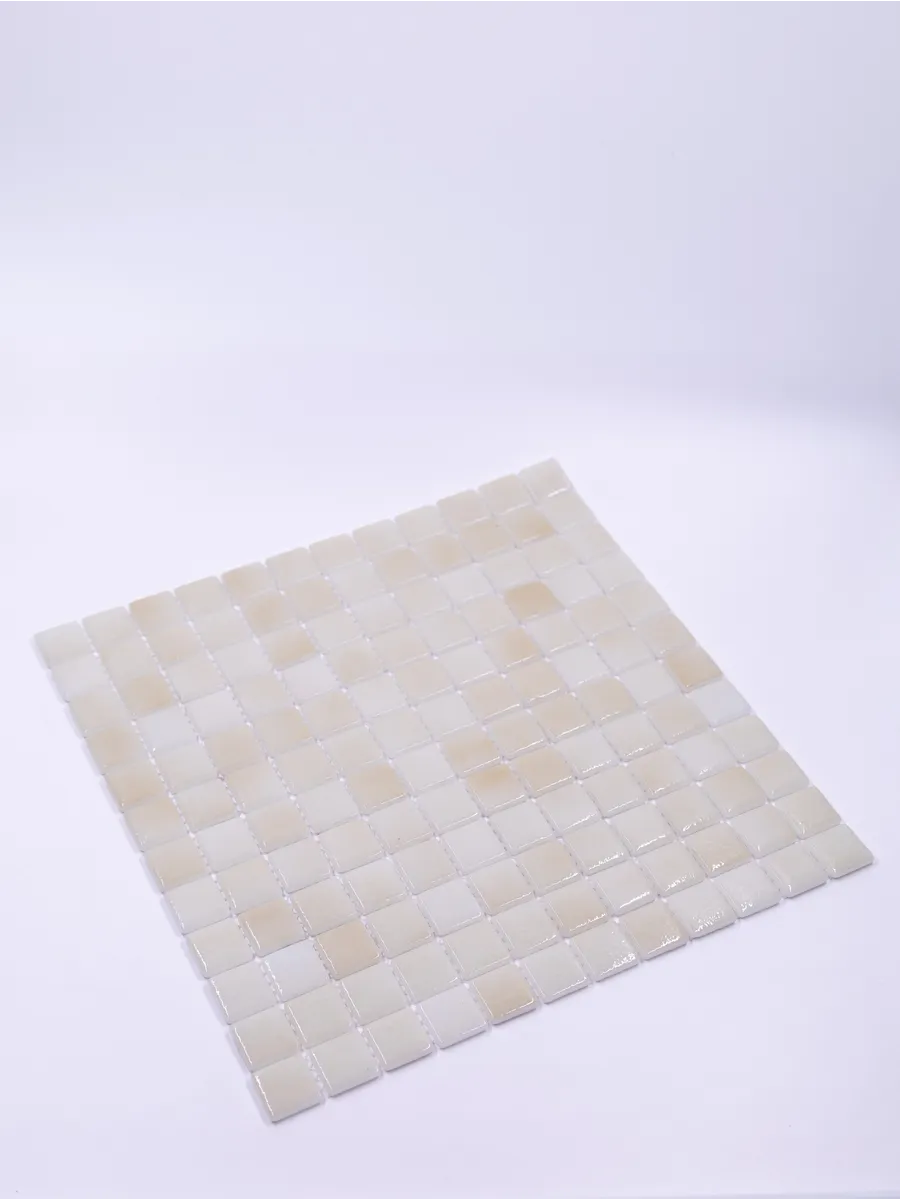 Плитка мозаика стеклянная Белый песок 31х31см 5 сеток gallery 10