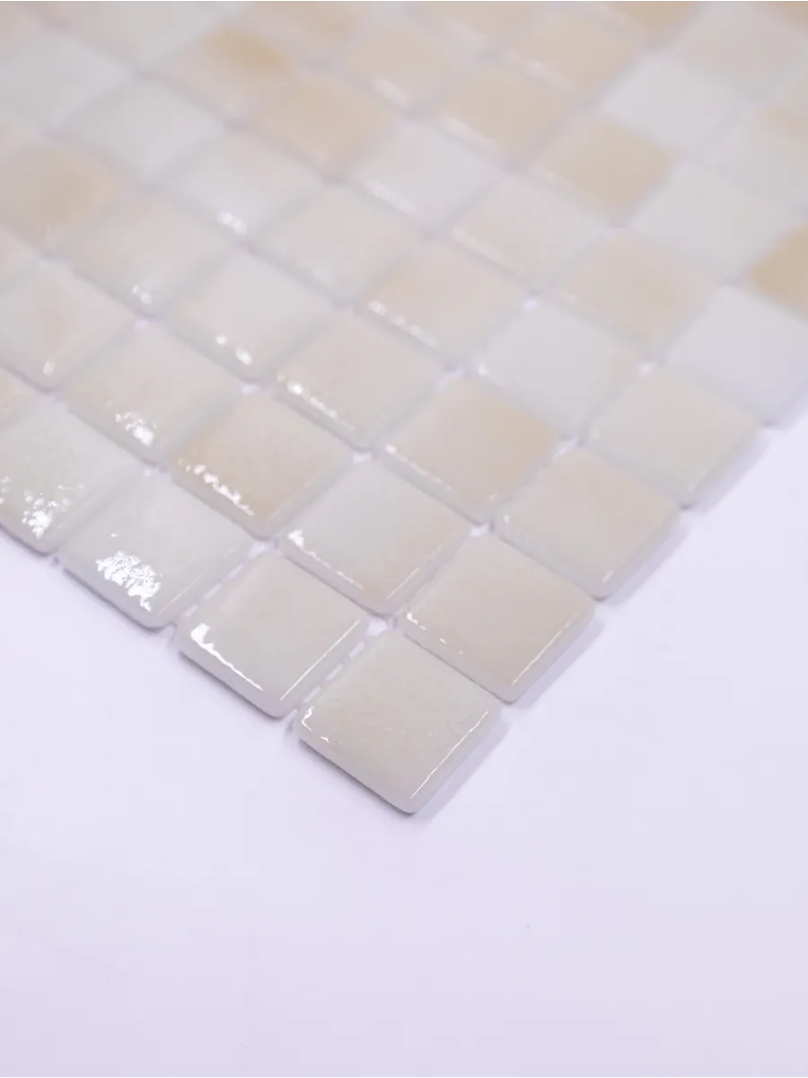 Плитка мозаика стеклянная Белый песок 31х31см 5 сеток gallery 8