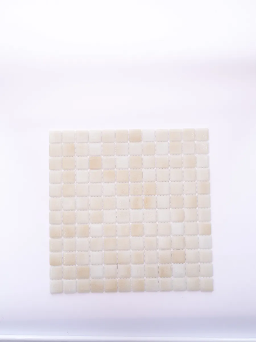 Плитка мозаика стеклянная Белый песок 31х31см 5 сеток gallery 9