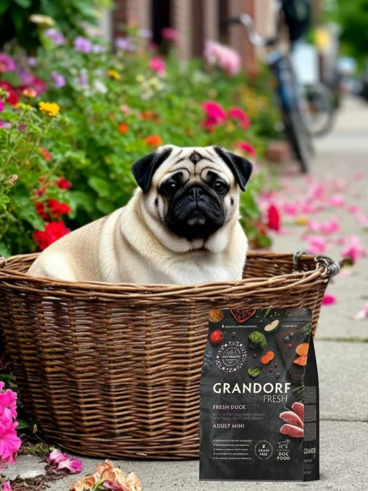 Сухой корм Grandorf' Батат для собак, взрослые, мелкие, утка, 1 кг, фото 3