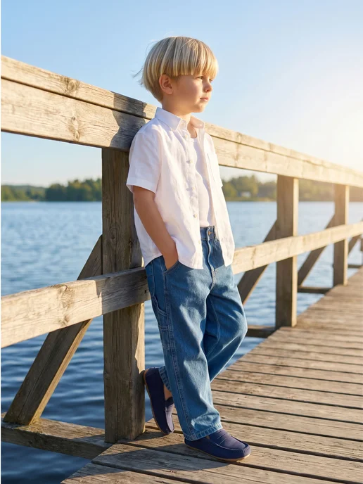 LesiKids Джинсы детские, синий, фото 3