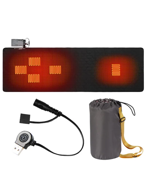 USB для camping нагревающийся матрас с 3 режимами Black, черный, фото 5