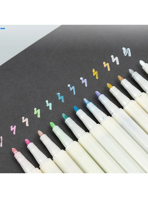 6 12 цв Fire Paint Markers для стекла и бумаги 12шт, 12 шт, фото 4