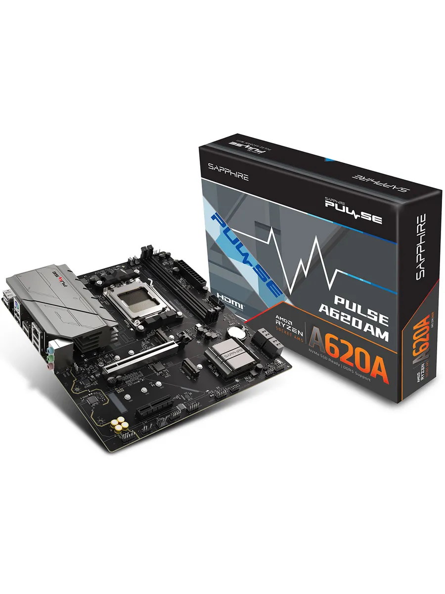 Материнская плата PULSE A620AM AM5 AMD A620A mATX RTL