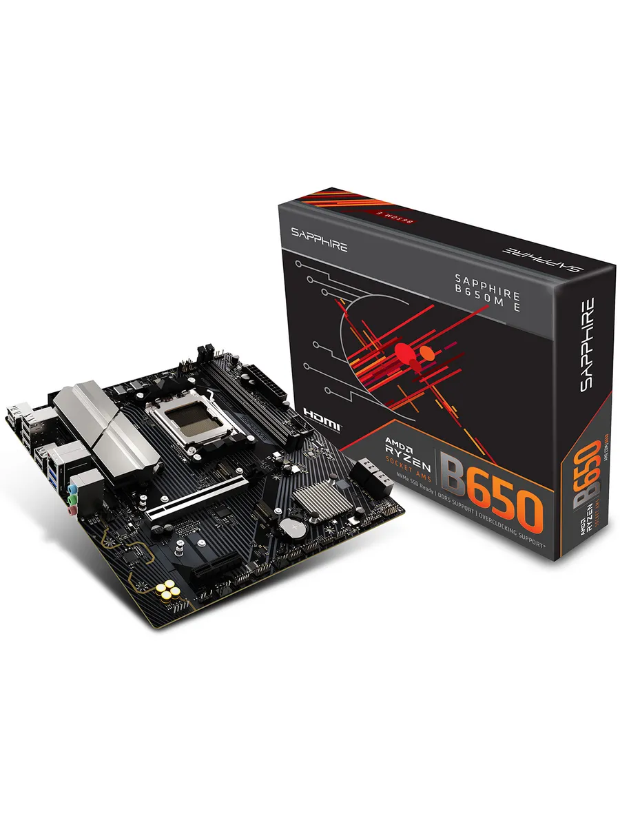 Материнская плата B650M-E AM5 AMD B650 mATX RTL Sapphire 781047147 купить в интернет‑магазине Wildberries