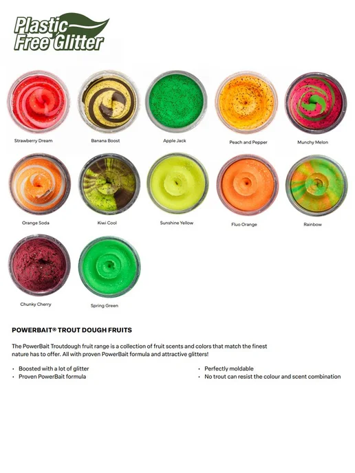 Berkley Fishing Паста форелевая PowerBait Glitter Trout Bait Fruits, 50 г, 50 г, фото 2