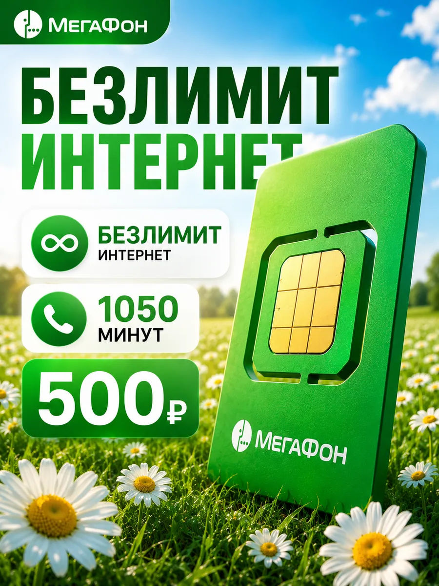 Симкарта Мегафон безлимит интернета