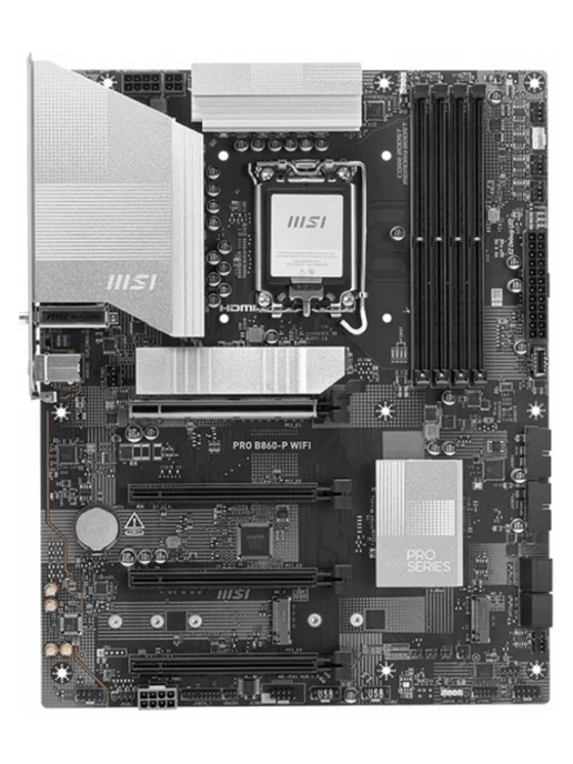 MSI Материнская плата PRO B860-P WIFI LGA1851 Intel B860 ATX RT, белый, фото 2