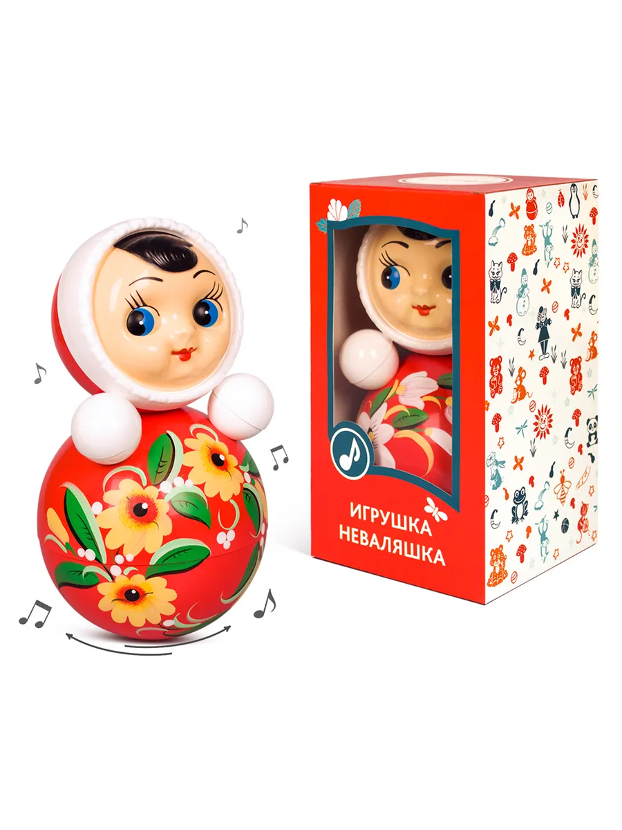 Игрушка-Неваляшка 22см расписная в художественной упаковке