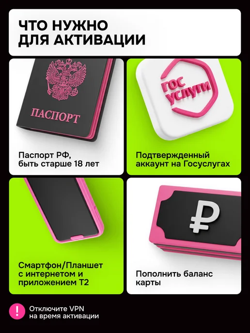 t2 SIM-карта 1500 мин, безлимит, тариф Партнер М, вариант, фото 5