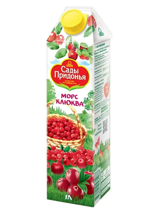 Сады Придонья Морс Клюквенный, 1 л, 1 л, фото 2