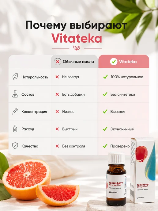 VITATEKA Эфирное масло грейпфрута 10 мл, 10 мл, фото 5
