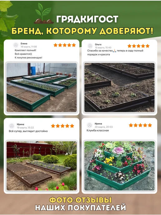 Грядки - ГОСт.рф Грядка оцинкованная металлическая 3 метра х 0,8 м H40см, 3 м, 0,8 м, фото 7