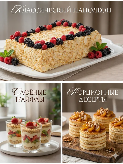 черока Слоеные Коржи для торта Наполеон, 760 г, фото 2