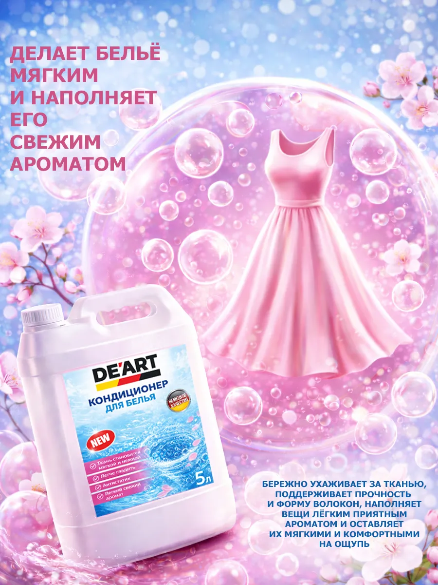 Кондиционер для белья 5 л DeArt сакура фото 2