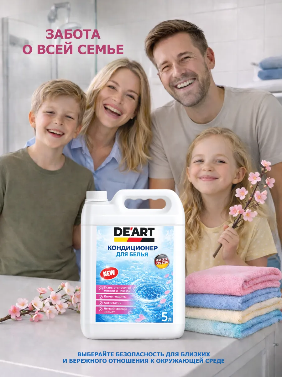 Кондиционер для белья 5 л DeArt сакура фото 6