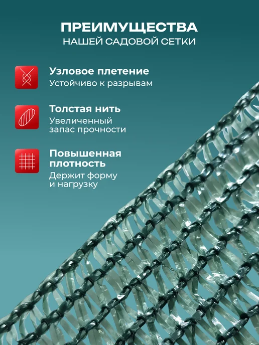 Сетка затеняющая зеленая 80% 6*4, 6x4, фото 5