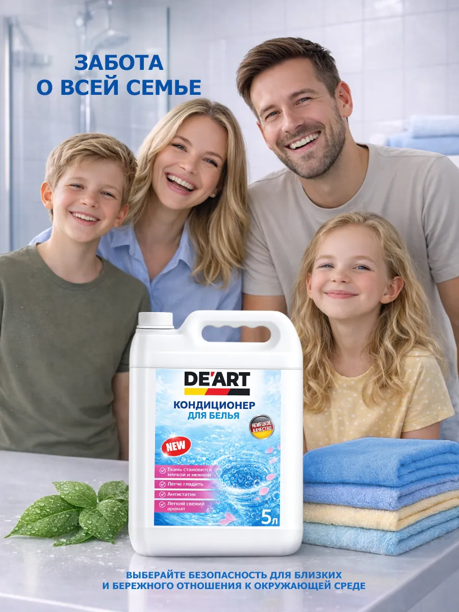 Кондиционер для белья 5 л DeArt свежесть фото 6