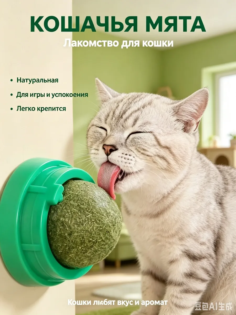 Шарик игрушка с кошачьей мятой