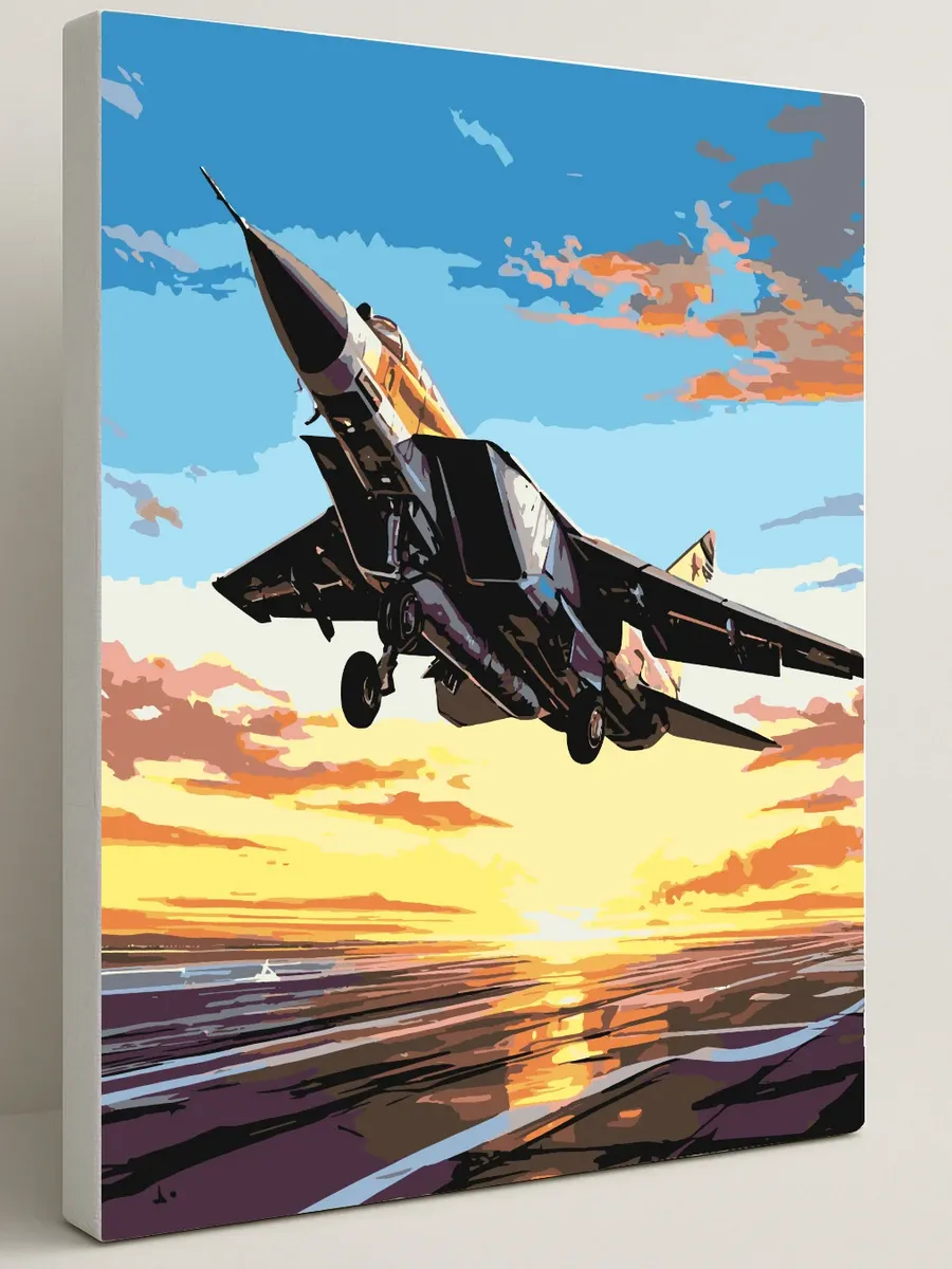 Картина по номерам - Истребитель МиГ-31 — 40×50 см