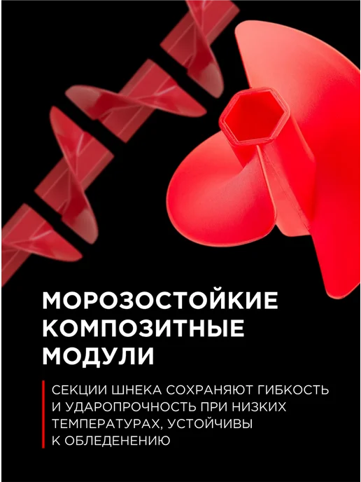 VERTON Шнек для льда IDB-200Р 1 композитный морозостойкий пластик, вариант, фото 3