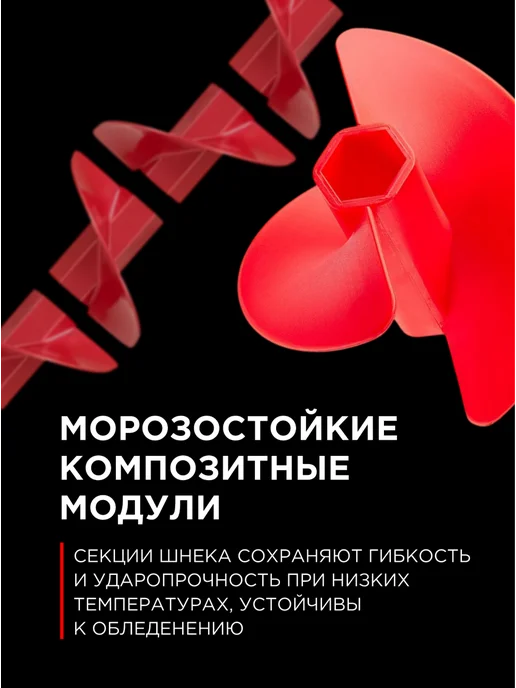 VERTON Шнек для льда IDB-250Р 1 композитный морозостойкий пластик, вариант, фото 4