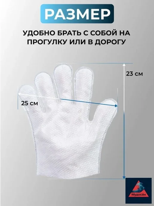 Влажные салфетки-перчатки для ухода за собаками и кошками, вариант, фото 5