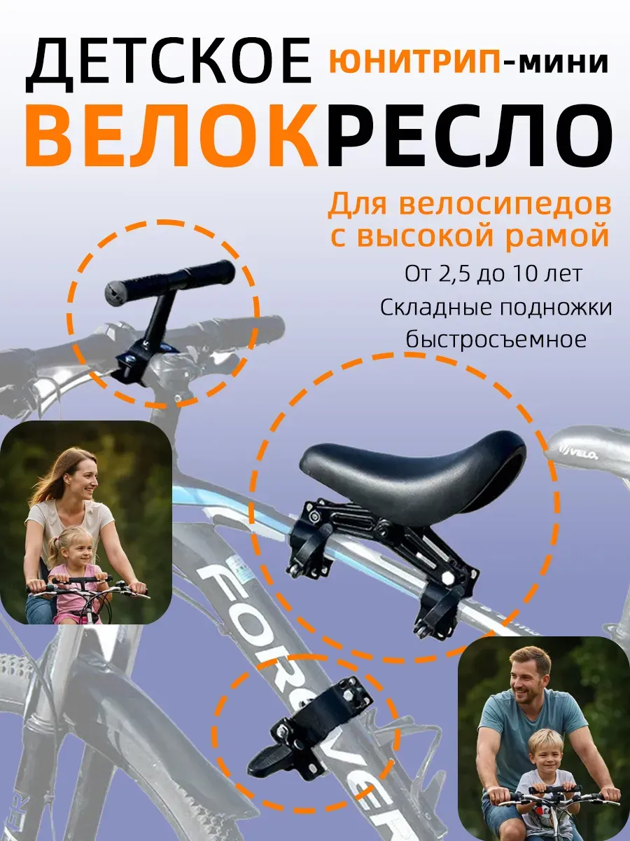 Детское велокресло ЮНИТРИП-мини, быстросъёмное