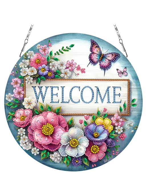 Набор алмазной мозаики Floral Welcome DIY 24x24см, 24x24 см