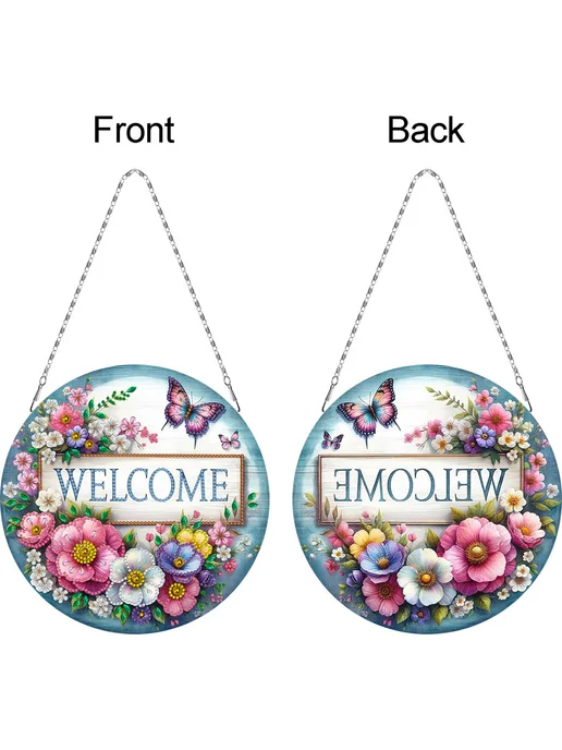 Набор алмазной мозаики Floral Welcome DIY 24x24см, 24x24 см, фото 2