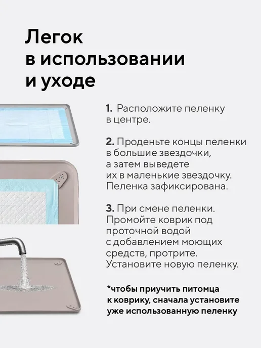 Conflate Лоток для собак под пеленку силиконовый 60*40 см, 60x40 см, фото 5