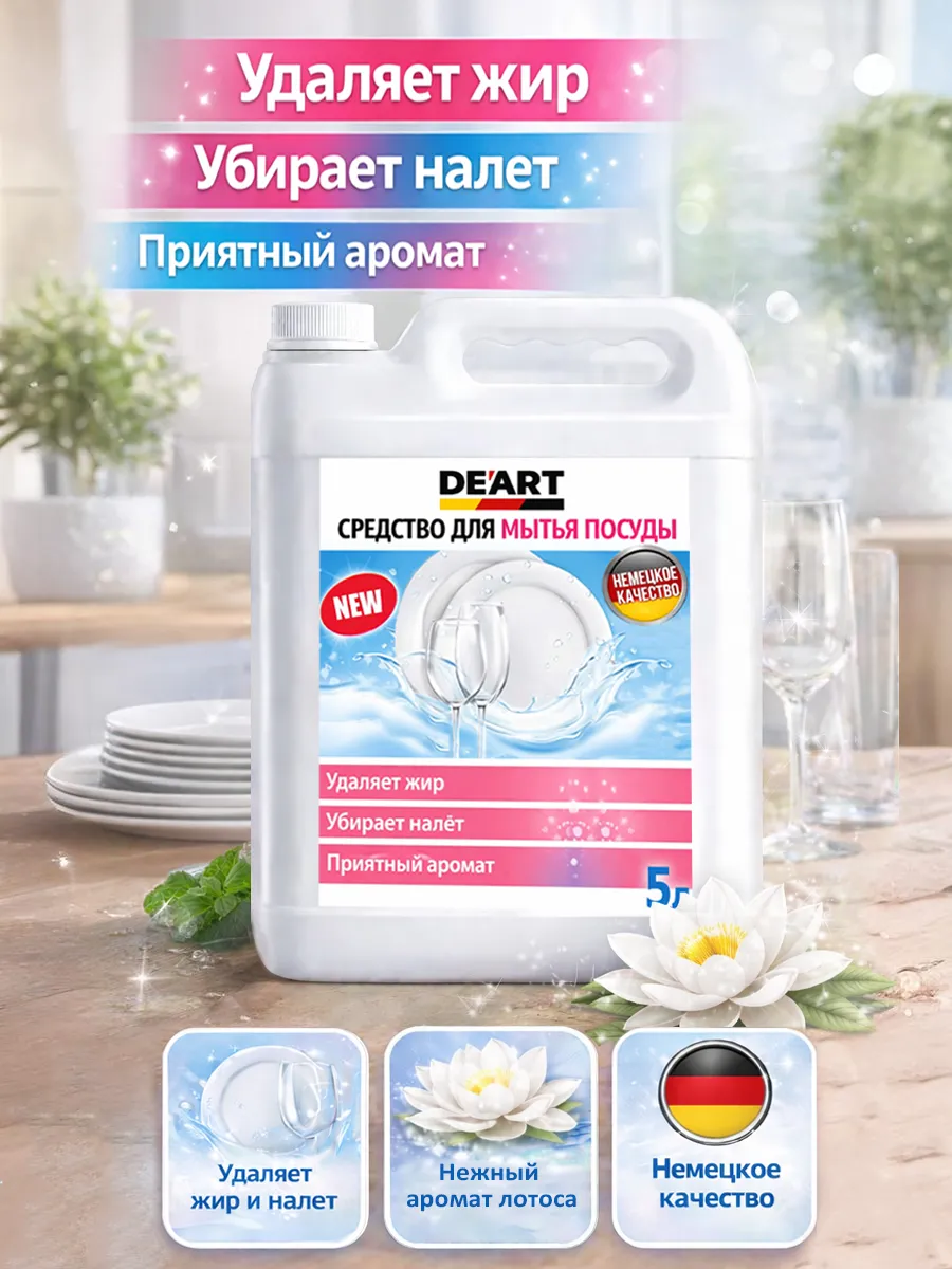 Средство для мытья посуды 5 л Deart