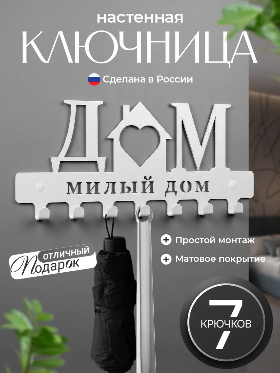 Ключница настенная в прихожую металлическая
