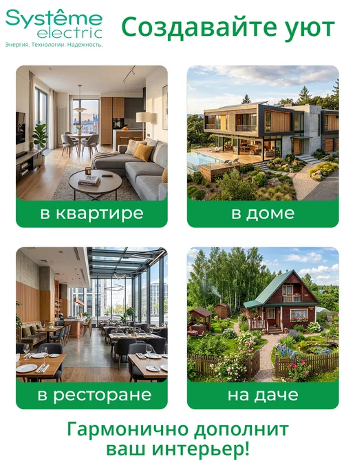 Systeme Electric BLANCA розетка 4-я с зазем. с штор. белый, белый, фото 4