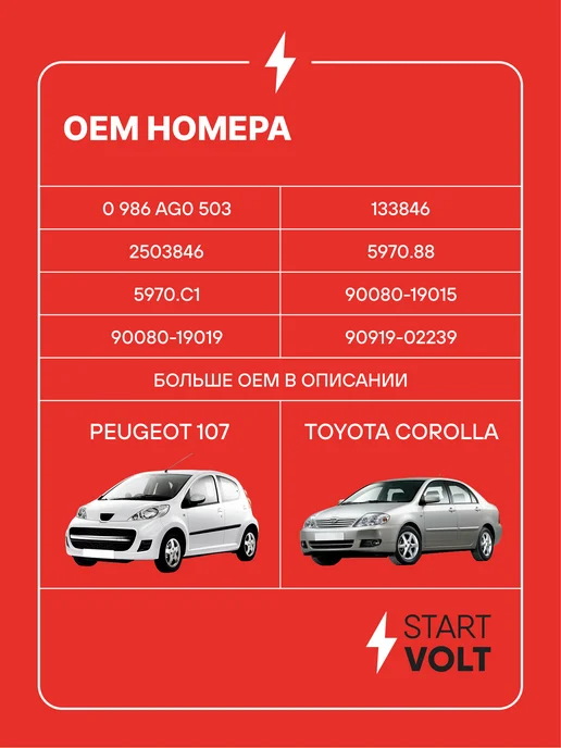 STARTVOLT Катушка зажигания Toyota Avensis Corolla Peugeot 107, вариант, фото 2
