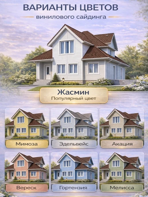 ТехноНИКОЛЬ Сайдинг виниловый фасадный для дома 1,5 м, Акация, зеленый, фото 8
